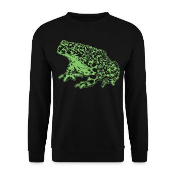 Crapaud Grenouille Graphique Amphibien Aquatique Grenouille Amoureux - Sweat-shirt Unisexe - noir - Devant - Alina (178cm) & Michal (187cm)