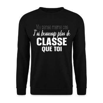 Cadeau Humour Femme Homme Exceptionnel - Sweat-shirt Unisexe - noir - Devant - Alina (178cm) & Michal (187cm)