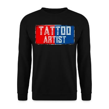 Tattoo Artist Tätowierer Inked Tattoo studio - Unisex Pullover - Schwarz - Vorne - Alina (178cm) & Michal (187cm)