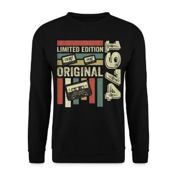 Vintage 1974 - Retro Birthday Quote 1974 - Unisex Sweatshirt - black - Front - Alina (178cm) & Michal (187cm)