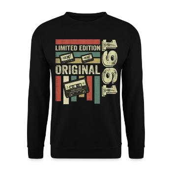 Millésime 1961 - citation d’anniversaire rétro 1961 - Sweat-shirt Unisexe - noir - Devant - Alina (178cm) & Michal (187cm)