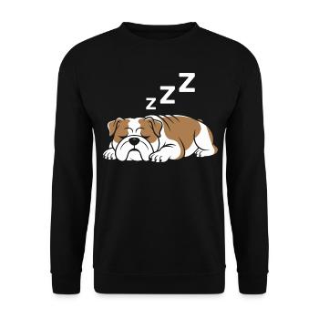 Bouledogue - Sweat-shirt Unisexe - noir - Devant - Alina (178cm) & Michal (187cm)