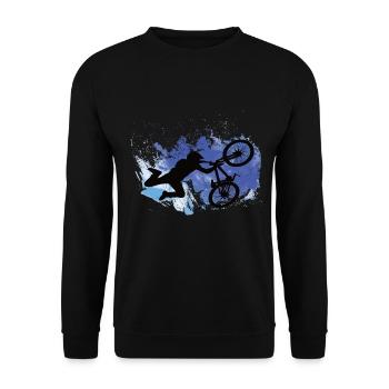 Descente vélo de montagne vélo piste Dirt Bike - Sweat-shirt Unisexe - noir - Devant - Alina (178cm) & Michal (187cm)