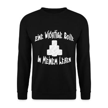 Eine Wichtige Rolle - Unisex Pullover - Schwarz - Vorne - Alina (178cm) & Michal (187cm)