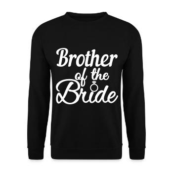Brother Of The Bride Bachelorette Party Gift - Unisex Sweatshirt - black - Front - Alina (178cm) & Michal (187cm)