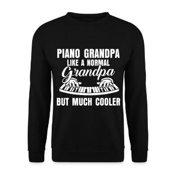 Piano Piano Piano Piano forte Piano Player - Unisex Sweatshirt - black - Front - Alina (178cm) & Michal (187cm)