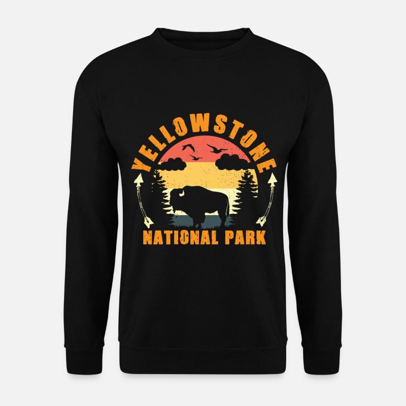 Yellowstone Nationalpark Bison - Unisex Pullover - Schwarz