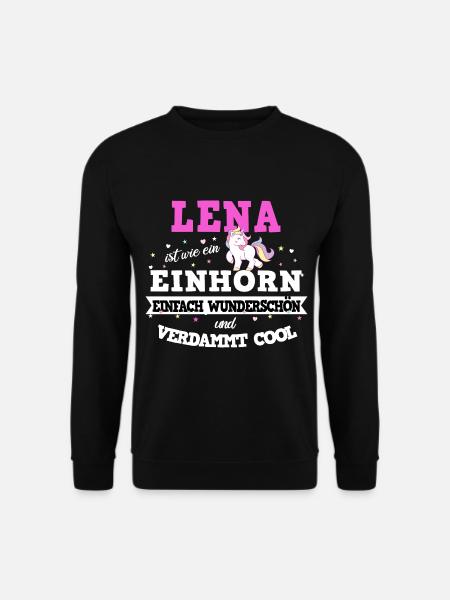 Lena Frauen Einhorn Geschenk - Unisex Pullover - Schwarz
