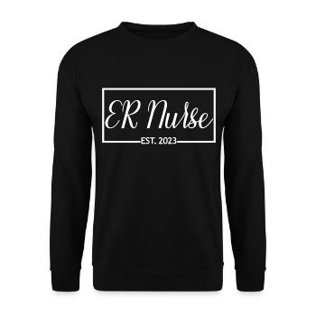 2023 Graduate Nursing Student Geschenk - Unisex Pullover - Schwarz - Vorne - Alina (178cm) & Michal (187cm)
