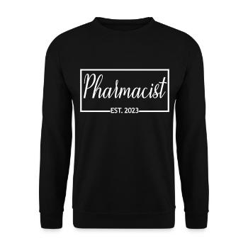 Pharmacist Est. 2023 Graduated Pharmacist Student - Unisex Sweatshirt - black - Front - Alina (178cm) & Michal (187cm)