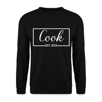 Cuisinier Est. 2023 Étudiant Diplômé en Art Culinaire - Sweat-shirt Unisexe - noir - Devant - Alina (178cm) & Michal (187cm)