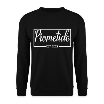 Prometido Est. 2022 Fiancé Engagement Groom To Be - Sweat-shirt Unisexe - noir - Devant - Alina (178cm) & Michal (187cm)