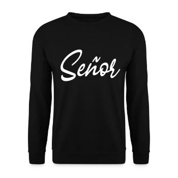 Señor Engagement Groom To Be Wedding Party - Unisex Sweatshirt - black - Front - Alina (178cm) & Michal (187cm)