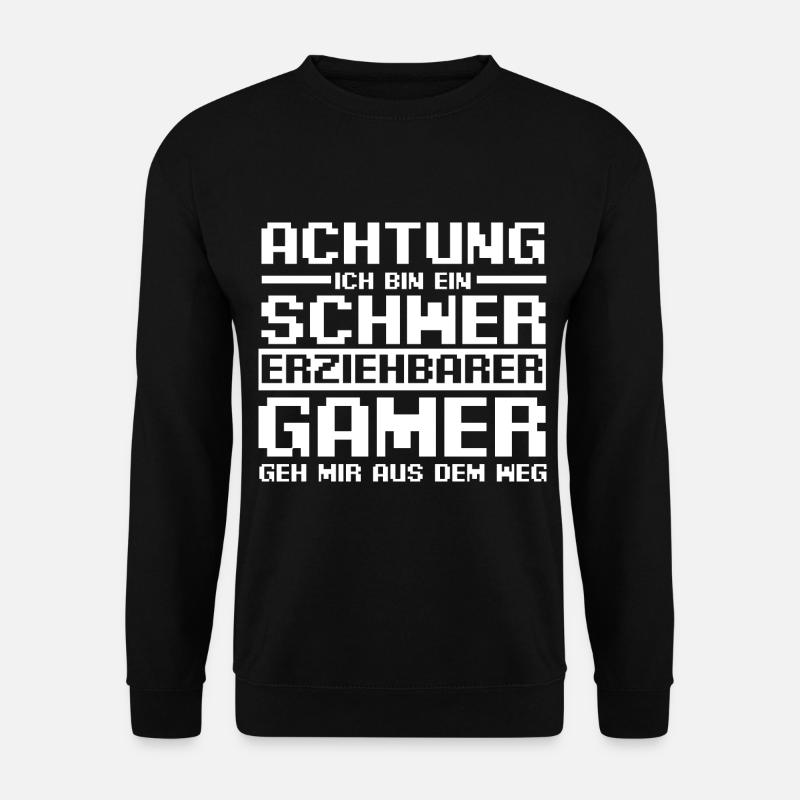 Gaming Zocken Zocker Gamer - Unisex Pullover - Schwarz