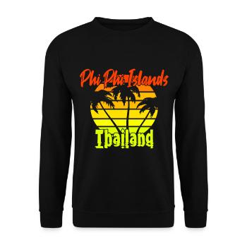 Îles Phi Phi Thaïlande - Sweat-shirt Unisexe - noir - Devant - Alina (178cm) & Michal (187cm)