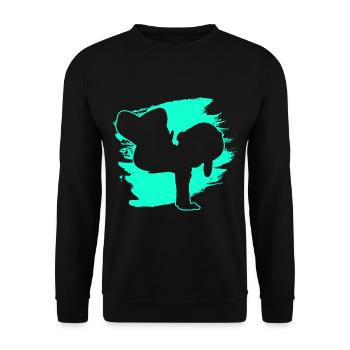 Breakdancer Breakdancing Junge - Unisex Pullover - Schwarz - Vorne - Alina (178cm) & Michal (187cm)