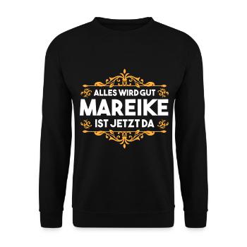 Mareike - Unisex Pullover - Schwarz - Vorne - Alina (178cm) & Michal (187cm)