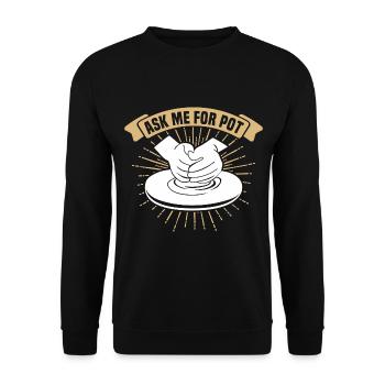 Töpfern Töpfer Töpferei Pottery - Unisex Sweatshirt - black - Front - Alina (178cm) & Michal (187cm)