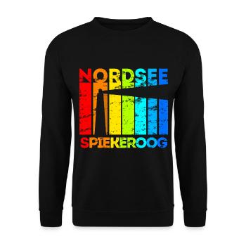 Spiekeroog Nordsee Ostfriesische Insel Geschenk - Unisex Pullover - Schwarz - Vorne - Alina (178cm) & Michal (187cm)