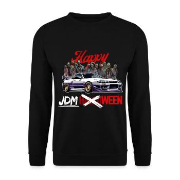 Jdm Halloween edition / Tuning Mechanic Costume - Unisex Sweatshirt - black - Front - Alina (178cm) & Michal (187cm)