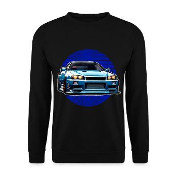 Jdm / Tuning / Turbocharger / Rims / Chiptuning - Unisex Sweatshirt - black - Front - Alina (178cm) & Michal (187cm)