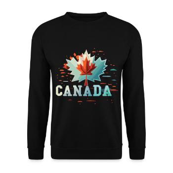 Canada in Red and White - Unisex Pullover - Schwarz - Vorne - Alina (178cm) & Michal (187cm)