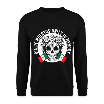 Dia De Muertos Unity in memory - Unisex Sweatshirt - black - Front - Alina (178cm) & Michal (187cm)