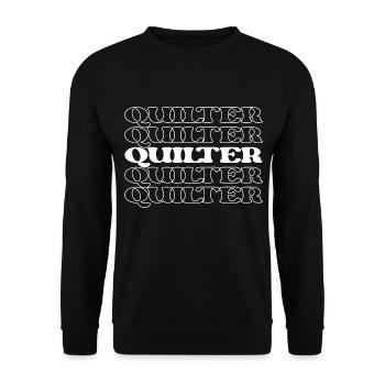 Quilter Needleworker Quilt Maker Quilt Expert - Sweat-shirt Unisexe - noir - Devant - Alina (178cm) & Michal (187cm)