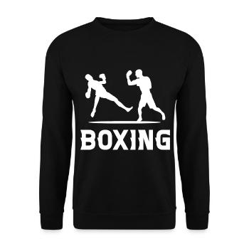 Boxing - Unisex Sweatshirt - black - Front - Alina (178cm) & Michal (187cm)