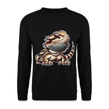 Bearded dragons - Unisex Sweatshirt - black - Front - Alina (178cm) & Michal (187cm)
