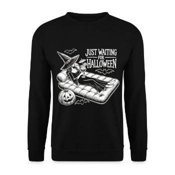 Witch time: Relax and cocktail - Unisex Sweatshirt - black - Front - Alina (178cm) & Michal (187cm)