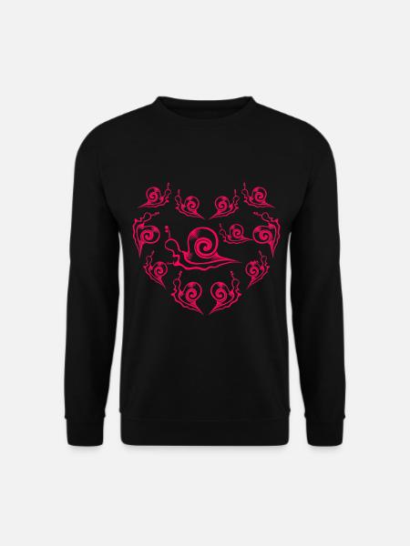 Forever Love Snail - Unisex Sweatshirt - black