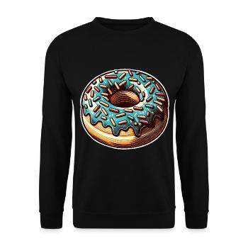 Doughnut - Unisex Sweatshirt - black - Front - Alina (178cm) & Michal (187cm)