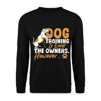 Hundetrainer, Schule, Tierbetreuung, Hundetraining - Unisex Pullover - Schwarz - Vorne - Alina (178cm) & Michal (187cm)