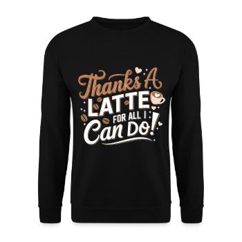 Le café rend tout meilleur – barista - Sweat-shirt Unisexe - noir - Devant - Alina (178cm) & Michal (187cm)