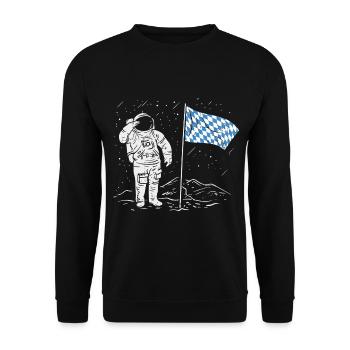 Bavaria Astronaut - Sweat-shirt Unisexe - noir - Devant - Alina (178cm) & Michal (187cm)
