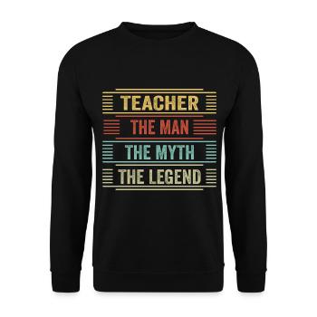 Teacher training - Unisex Sweatshirt - black - Front - Alina (178cm) & Michal (187cm)