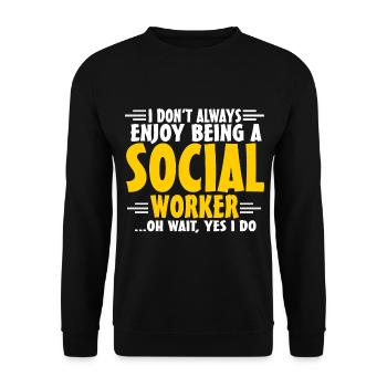 Assistante sociale Science politique - Sweat-shirt Unisexe - noir - Devant - Alina (178cm) & Michal (187cm)