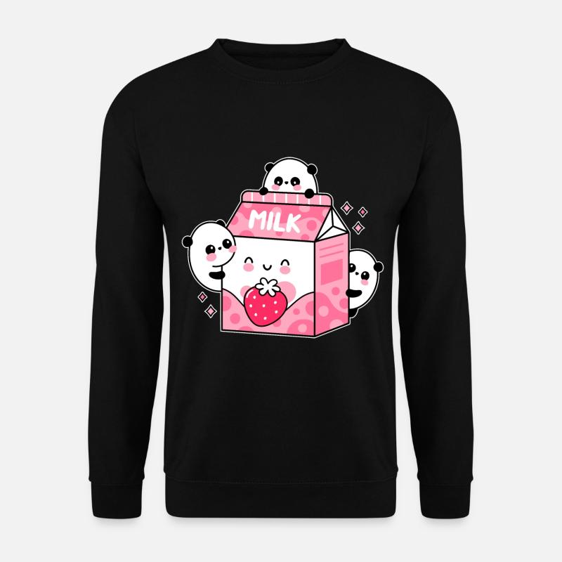Strawberry Milk - Unisex Sweatshirt - black