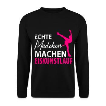 Eiskunstlauf Schlittschuhlauf Eis Figuren Tanz - Unisex Pullover - Schwarz - Vorne - Alina (178cm) & Michal (187cm)