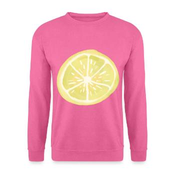 Zitronen Scheibe - Unisex Pullover - Pink - Vorne