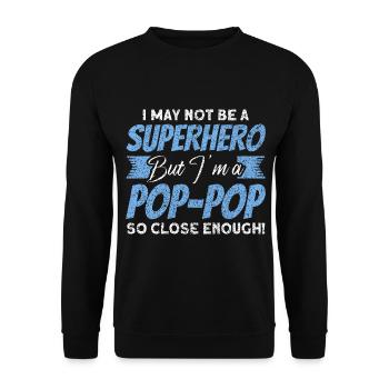 Pop-Pop Grandpa Grandfather Grandfather - Unisex Sweatshirt - black - Front - Alina (178cm) & Michal (187cm)