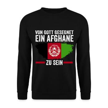 Afghanistan Afghane Afghanisches - Unisex Pullover - Schwarz - Vorne - Alina (178cm) & Michal (187cm)