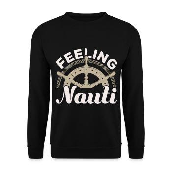 Sentiment Nauti Sailor Navire Nautique Marin - Sweat-shirt Unisexe - noir - Devant - Alina (178cm) & Michal (187cm)