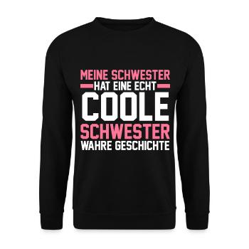 Geschwister Familie Schwestern Schwester - Unisex Pullover - Schwarz - Vorne - Alina (178cm) & Michal (187cm)