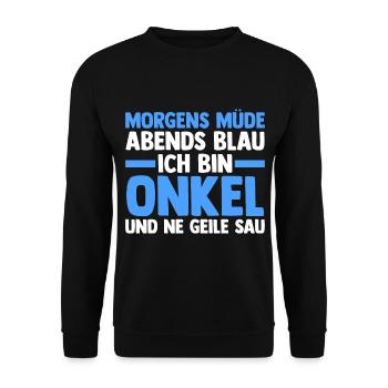 Patenonkel Pate Onkel - Unisex Pullover - Schwarz - Vorne - Alina (178cm) & Michal (187cm)