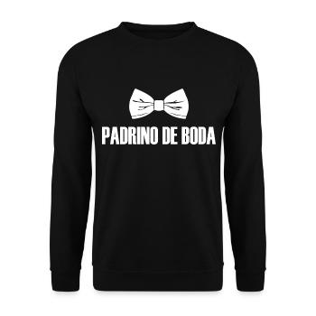 Padrino de Boda, Best Man Bowtie Wedding Groomsmen - Unisex Sweatshirt - black - Front - Alina (178cm) & Michal (187cm)
