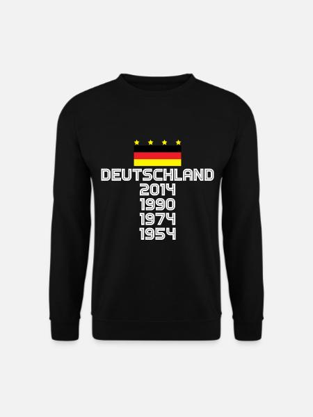DEUTSCHLAND 2014 1990 1974 1954 - Unisex Pullover - Schwarz
