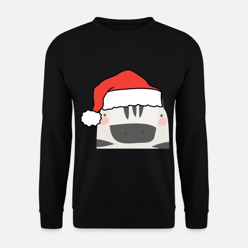 Christmas Zebra - Unisex Sweatshirt - black