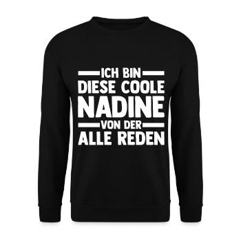 Nadine - Unisex Pullover - Schwarz - Vorne - Alina (178cm) & Michal (187cm)